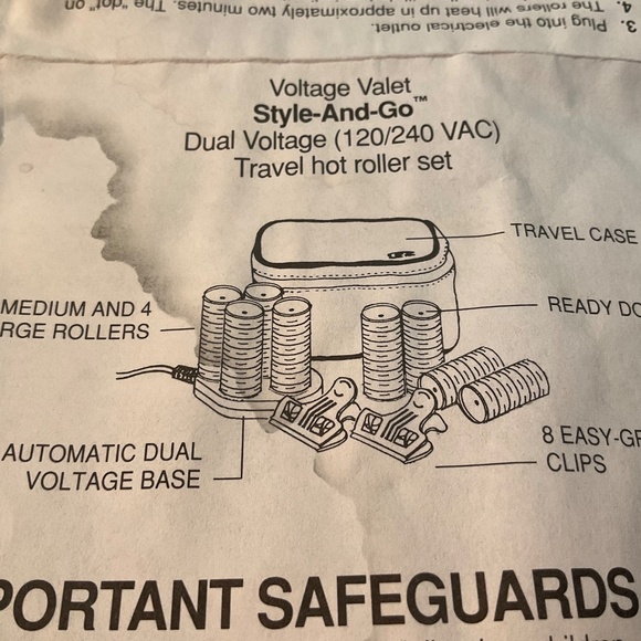 Voltage Valet Travel 8 Hot Rollers Style and Go Electric - Picture 6 of 10